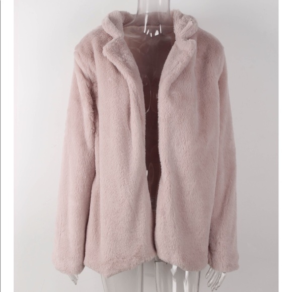 Blush Color Faux Fur Jacket - Picture 2 of 5